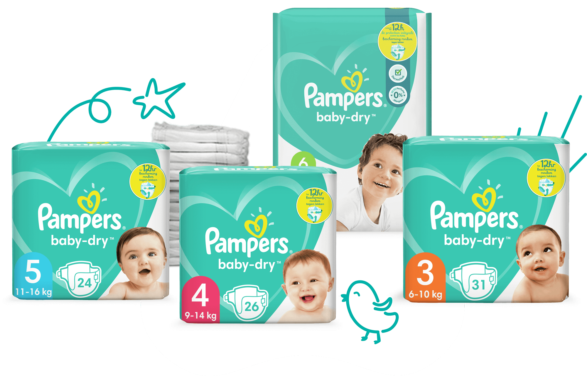 Ongelofelijk leer Pool Pampers Baby Dry luierbroekjes aanbiedingen vergelijken? Deal.nl